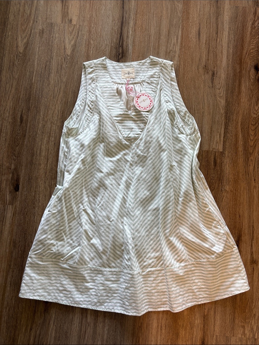 Umgee Striped V-Neck Sleeveless Dress
